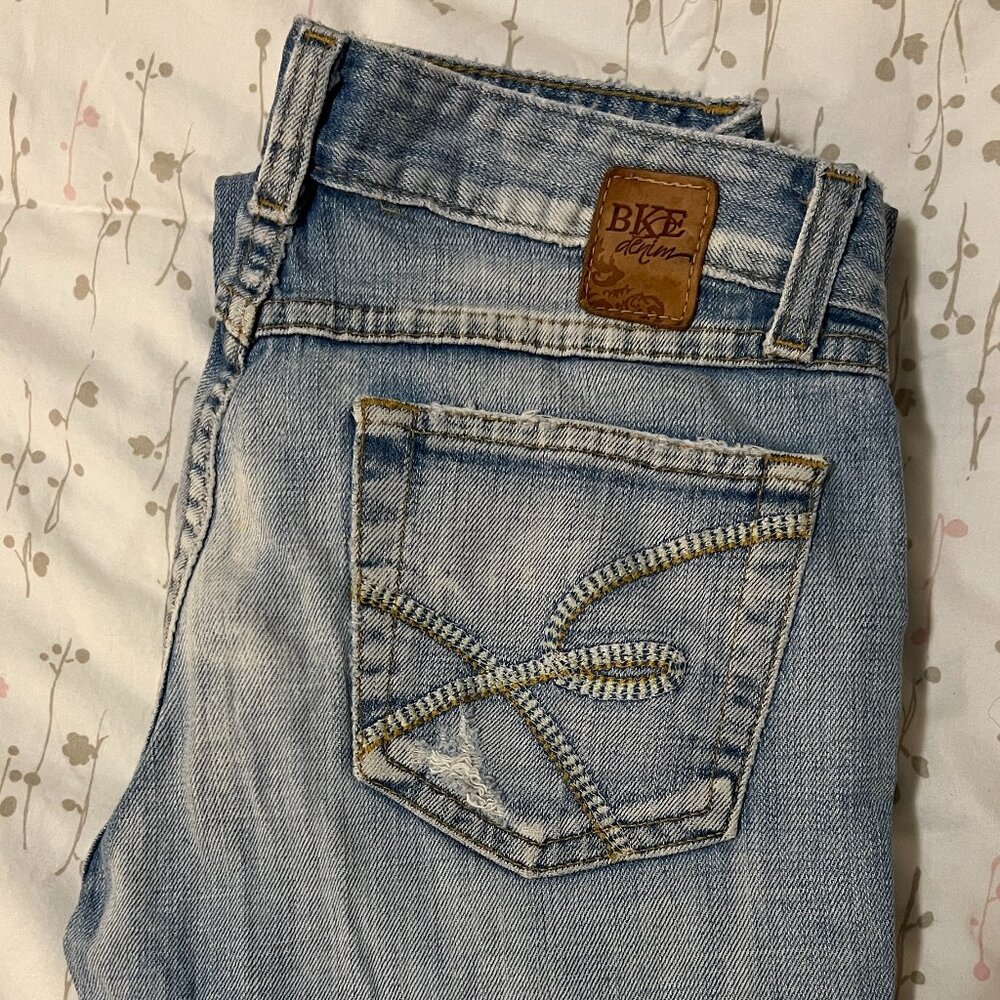 BKE Distressed Stretch Denim Jeans